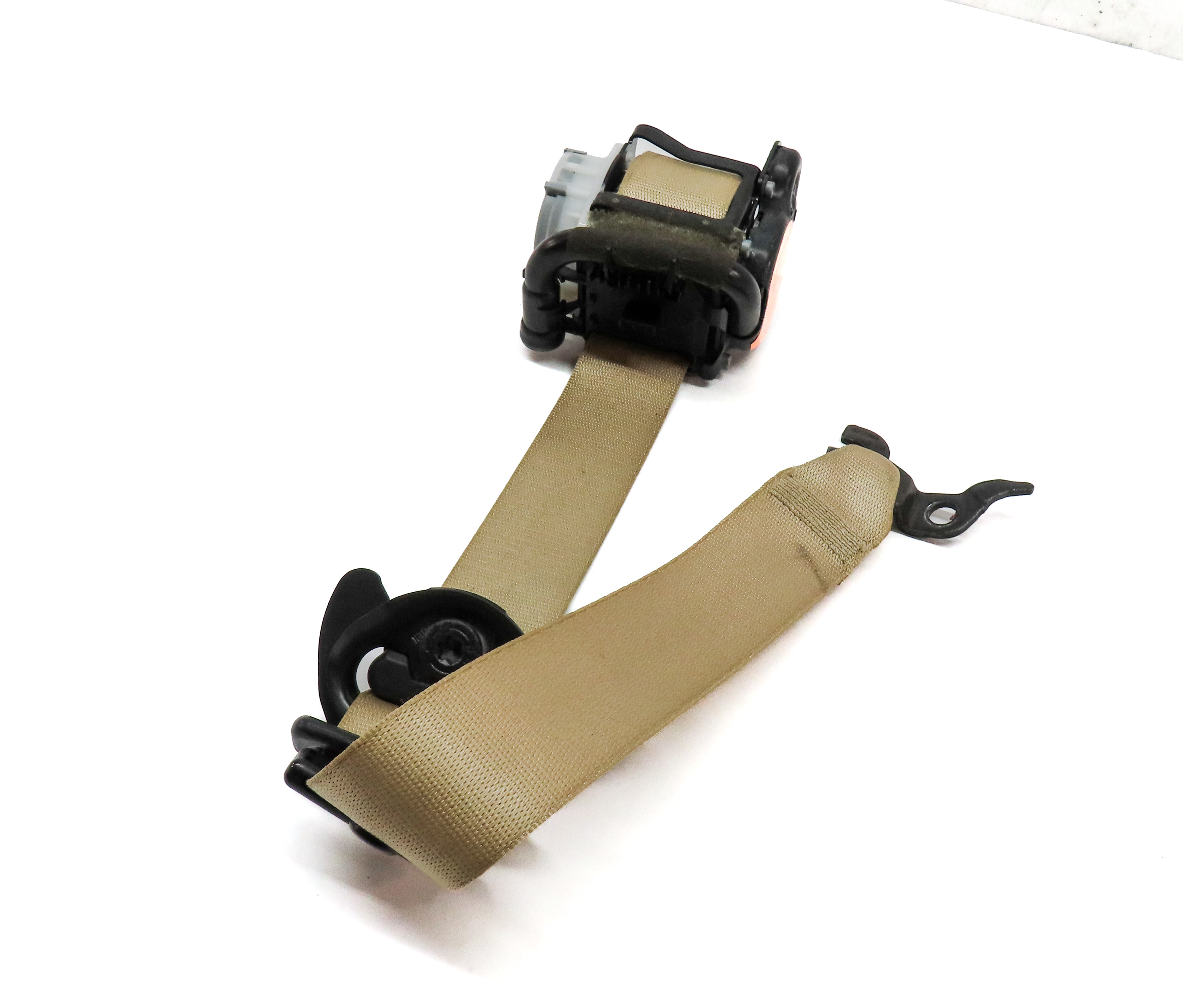 2011-2018 BMW X3 X4 (F25 F26) FRONT RIGHT PASSENGER SEATBELT RETRACTOR (BEIGE) — exact item pictured